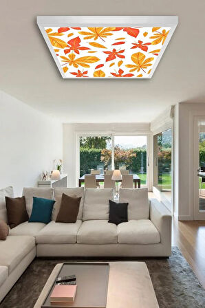 Living Room Chandelier-autumn Leaves-60cmx60cm-54w Led-square-led Lamp-new Chandelier-new Light