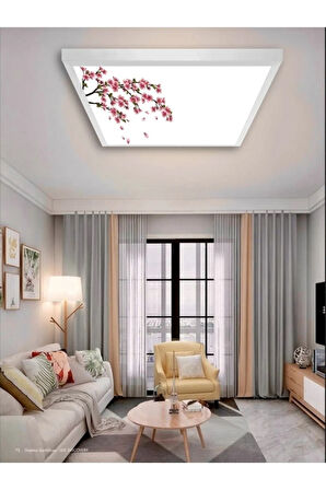 New Chandelier-living Room Chandelier-autumn Leaves-60cmx60cm-54watt Led-square-led Lamp-ıp54-ıp55