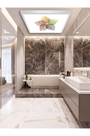 Banyo Avize-60x60-54w-led-armatür-wc-aydınlatma-desenli-panel-banyoled-ıp54-55 Su Almaz Led-tekli