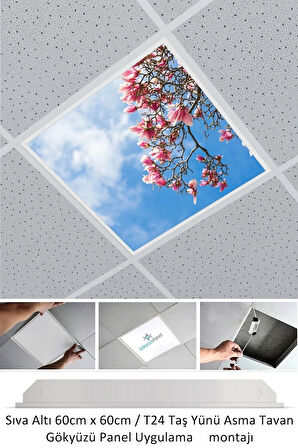 Asma Tavan Led-60cmx60cm-sıva Altı-54w-6500k-led Panel-led Armatür- 60x60 Taş Yünü Asma Tavan Ledi