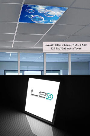 Asma Tavan Led-60cmx60cm-sıva Altı-54w-6500k-led Panel-led Armatür- 60x60 Taş Yünü Asma Tavan Ledi