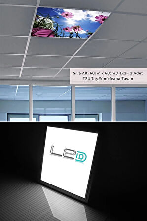 Asma Tavan Led-60cmx60 cm Sıva Altı-54w-6500k Led Panel Led Armatür- 60x60 Taş Yünü Asma Tavan Ledi