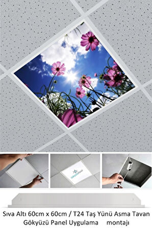 Asma Tavan Led-60cmx60 cm Sıva Altı-54w-6500k Led Panel Led Armatür- 60x60 Taş Yünü Asma Tavan Ledi