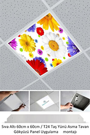 Asma Tavan Led-60cmx60cm-sıva Altı-54w-6500k-led Panel-led Armatür- 60x60 Taş Yünü Asma Tavan Ledi