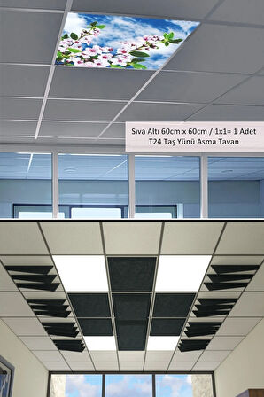 Asma Tavan Led-60cmx60cm-sıva Altı-54w-6500k-led Panel-led Armatür- 60x60 Taş Yünü Asma Tavan Ledli