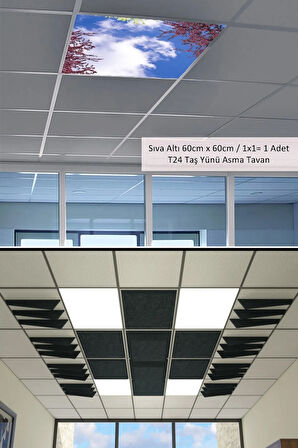 Asma Tavan Led-60cmx60cm-sıva Altı-54w-6500k-led Panel-led Armatür- 60x60 Taş Yünü Asma Tavan Ledi
