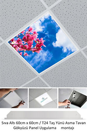 Asma Tavan Led-60cmx60cm-sıva Altı-54w-6500k-led Panel-led Armatür-60x60 Taş Yünü Asma Tavan Ledi-a+
