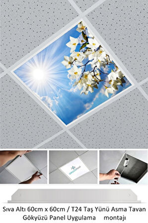 60x60 Taş Yünü Asma Tavan Ledi Armatür, 60watt-54watt- Asma Tavan Sıva Altı Panel