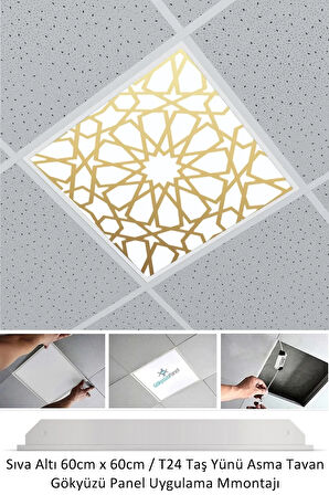 60cmx60cm Led Armatür-60x60 Taş Yünü Asma Tavan Ledi-54w-beyaz-led Panel-asma Tavan Led-sıva Altı-