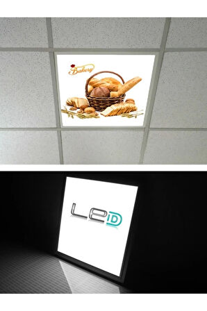 Fırın, 60x60 Taş Yünü Asma Tavan Led Panel-60w-led Sıva Altı-logo Panel Aydınlatma, Led Armatür