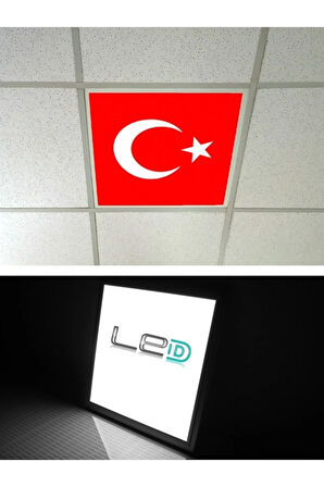 Bayrak Led Panel-60cmx60cm-sıva Altı-60w-6500k-beyaz-led Panel-led Armatür- Taş Yünü Asma Tavan