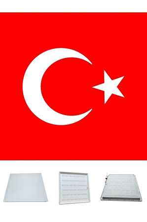 Bayrak Led Panel-60cmx60cm-sıva Altı-60w-6500k-beyaz-led Panel-led Armatür- Taş Yünü Asma Tavan