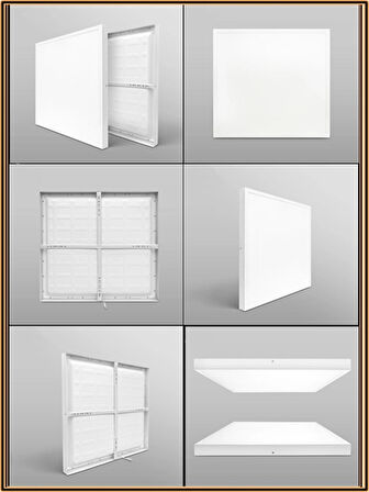 60W SIVA ÜSTÜ BEYAZ IŞIK-Led panel-Kendinden Kasalı profosyonel Led Armatür