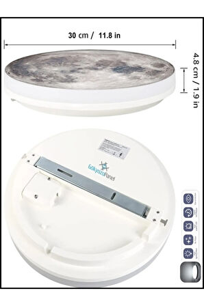 Moon,led Aplik,30cm Çap Led 25watt, Modern,duvar Aplik,led, Yatak Odası Aplik,yatak Başı Aplik, New