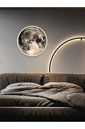 New-moon, Modern Aplik, 30cm Led 25watt, Led Duvar Aplikleri, Yatak Odası Aplik, Yatak Başı Aplik