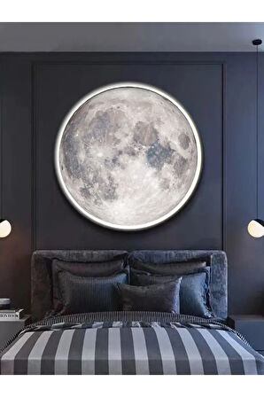 Moon Led Aplik,30cm Çap, Led 25watt, Modern, Duvar Aplik, Yatak Odası Aplik,salon Aplik Modelleri