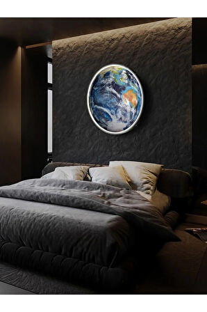 World, Led Aplik,30cm Çap Led 25watt, Modern duvar Aplik Led, Yatak Odası Aplik Yatak Başı Aplik New