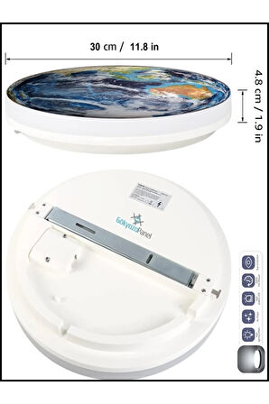 Led Aplik 30cm Çap Led 25wat, Duvar Ay Tablosu Moder Led Aplik Yenı Model Avıze