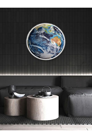 Modern World, Led Aplik, 30cm Çap,led 25watt, Modern,duvar Aplik, Yatak Odası Aplik,yatak Başı Aplik