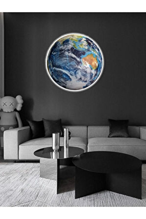 Modern World, Led Aplik, 30cm Çap,led 25watt, Modern,duvar Aplik, Yatak Odası Aplik,yatak Başı Aplik