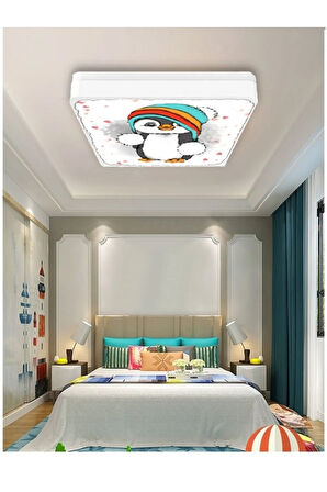 Sevimli Penguen Avize-led Avize-25watt-30cm X 30cm,çocuk Odası Avize, Avize Modelleri,led Avize