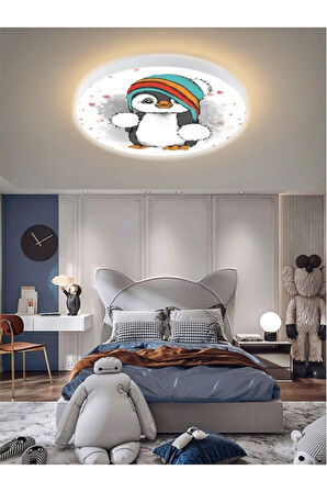 Sevimli Penguen Avize-led Avize-25watt-30cm X 30cm,çocuk Odası Avize, Avize Modelleri,avize