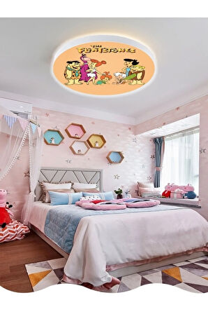 Taş Devri Avize-led Avize-25 Watt-30cm X 30cm, Çocuk Odası Avize, Avize Modelleri, Flintstones Avize