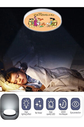 Taş Devri Avize-led Avize-25 Watt-30cm X 30cm, Çocuk Odası Avize, Avize Modelleri, Flintstones Avize