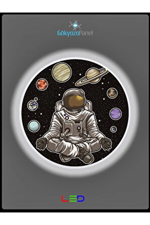 Space-Astronot Avize-Led Avize-25watt-30cm x 30cm,çocuk odası avize, avize modelleri, astronot avize