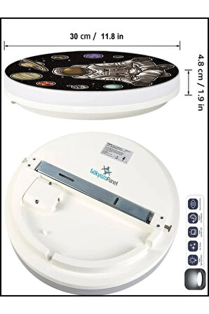 Space-Astronot Avize-Led Avize-25watt-30cm x 30cm,çocuk odası avize, avize modelleri, astronot avize
