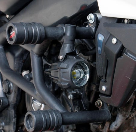 GP Kompozit Large Universal Motosiklet Sis Farı Seti Siyah