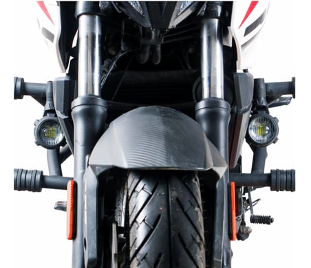 GP Kompozit Medium Universal Motosiklet Sis Farı Seti Siyah