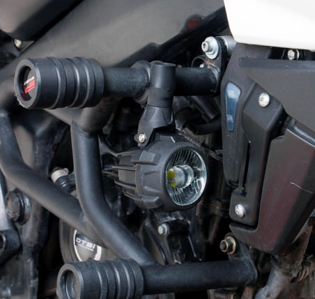 GP Kompozit Medium Universal Motosiklet Sis Farı Seti Siyah