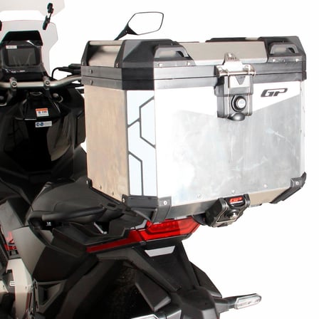 GP Kompozit Universal 37 lt Alüminyum Motosiklet Çantası Gri