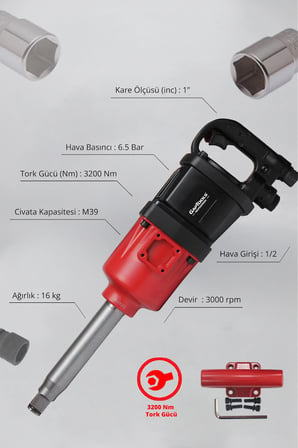 Havalı Somun Sökme Uzun Tip GP102