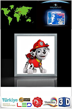 Itfayeci Köpek Çocuk Odası Avize 60cm X60cm Led Lamba 54w