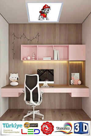 Itfayeci Köpek Çocuk Odası Avize 60cm X60cm Led Lamba 54w