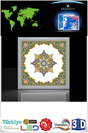 Mimari Desen Tavan 54w Led Aydınlatma Hd Avize 60cmx60cm