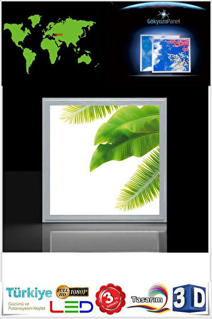 60cmx60cm Led Panel Avize 60watt Hd Baskılı Panel Aydınlatma,modern Çerçeve