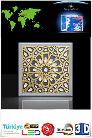 3d Baskılı Led Avize Mimari Desen Tavan 60watt Led Aydınlatma 60cmx60cm Modern Avize