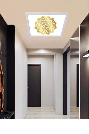 Nihan-salon Led Aydınlatma Avize- 60w Yeni Tasarım 60x60 -beyaz Işık-tavan Lambası