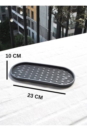 1 Adet Silikon Kaymaz Yağdanlık Altlığı Oval Altlık Organizer