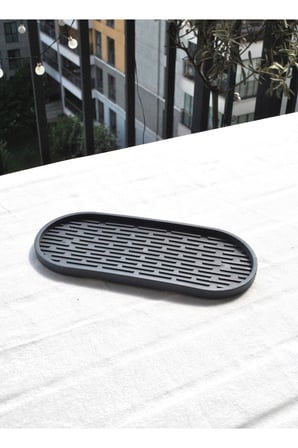 1 Adet Silikon Kaymaz Yağdanlık Altlığı Oval Altlık Organizer