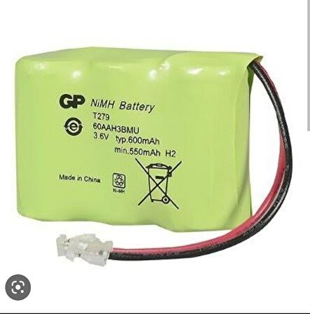 GP Batteries T279 600mAh 3.6V 3'lü Kısa Telsiz Telefon Pili