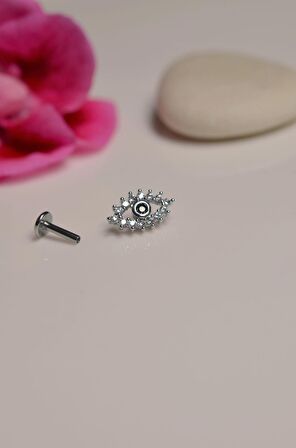 Zirkon Göz Nazar Piercing Tragus Helix Kıkırdak