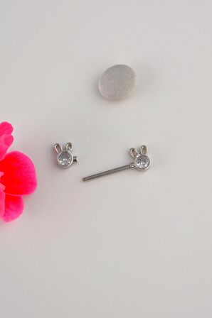 Tavşan Kulak Nipple Piercing Mini Yıldızlı Tavşan Kulak Meme Ucu Piercingi