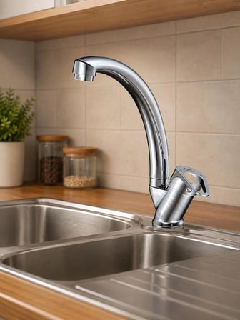 GPD TE30 Arbeka Orbis Eviye Bataryası Uzun Kuğu Krom Eviye Batarayası 