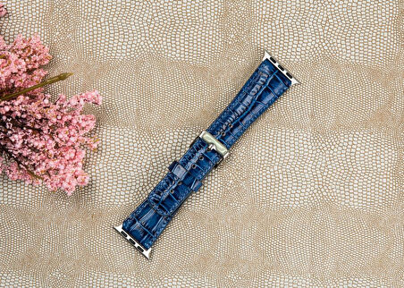 Apple Watch Uyumlu Deri Kordon 42-44-45mm Croco YK07