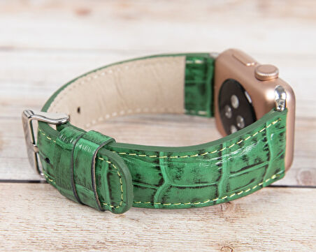 Apple Watch Uyumlu Deri Kordon 42-44-45mm Croco YK04