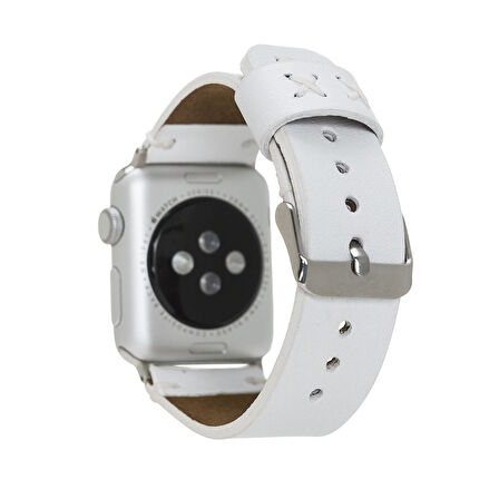 Apple Watch Uyumlu Deri Kordon 38-40-41mm Orfe F3 Beyaz